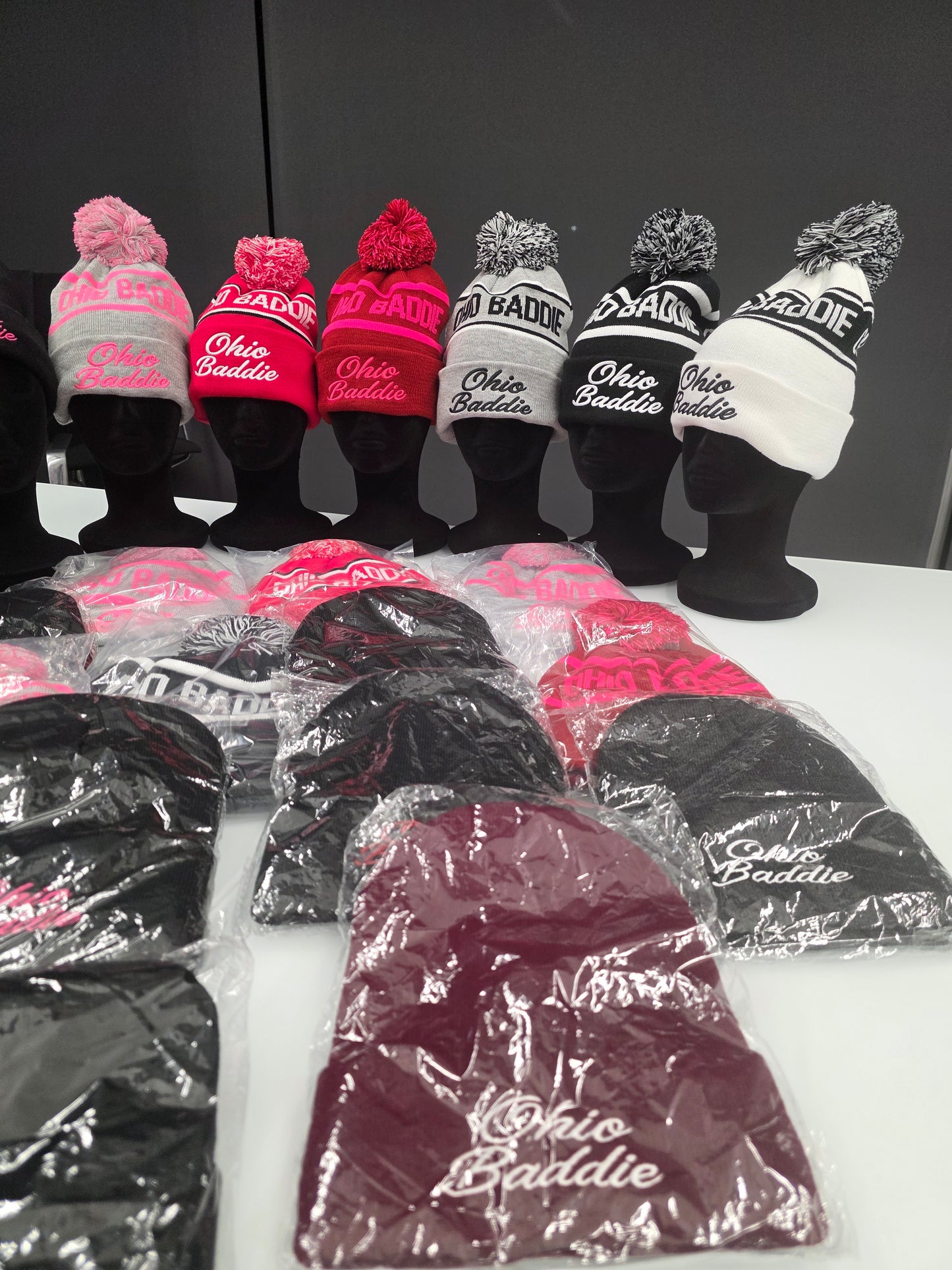 Ohio Baddie® Pom Beanie – Winter Collection